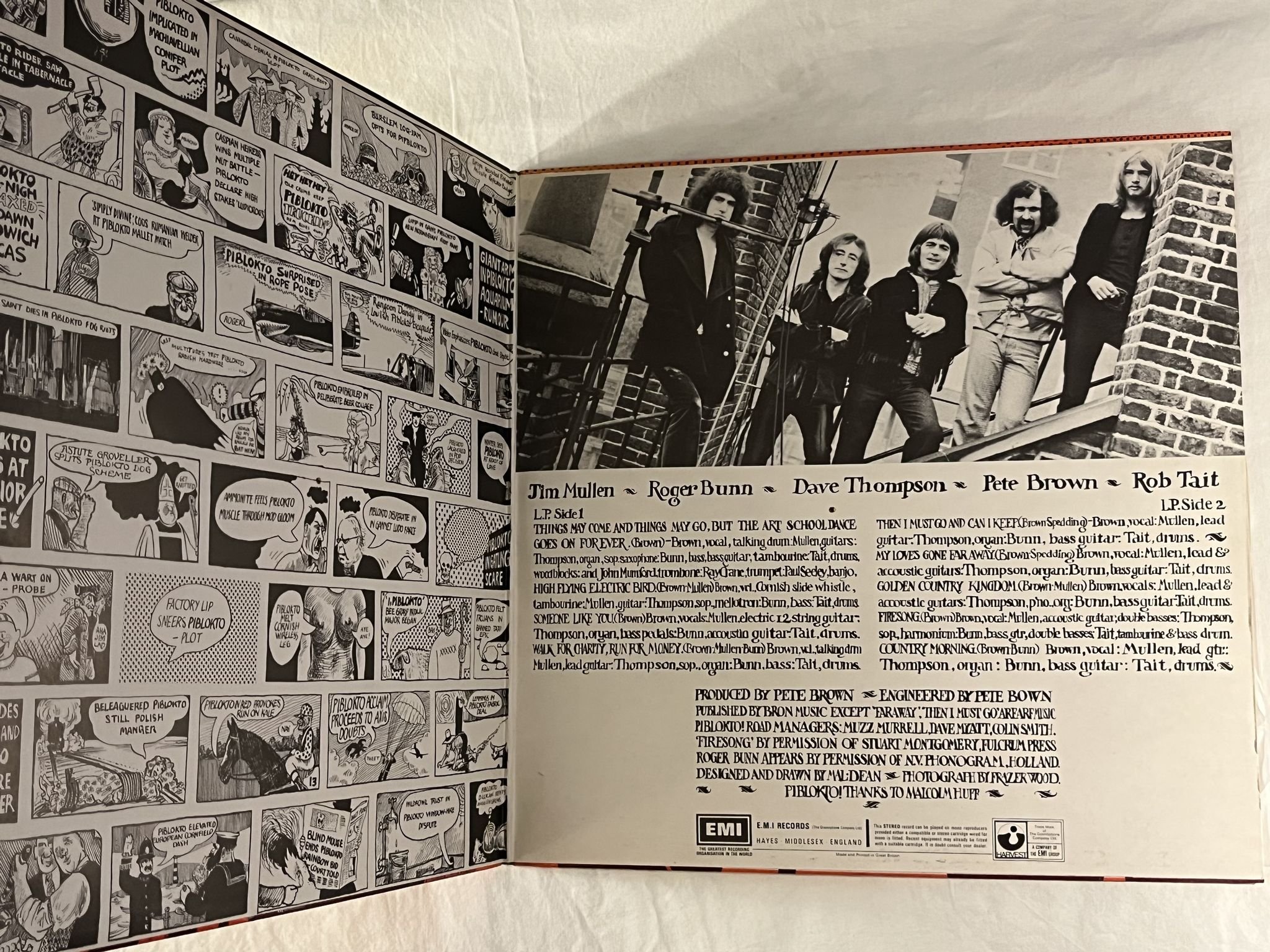 Omslagsbild för skivan PETE BROWN & PIBLOKTO! things may com... LP -70 UK HARVEST SHVL 768