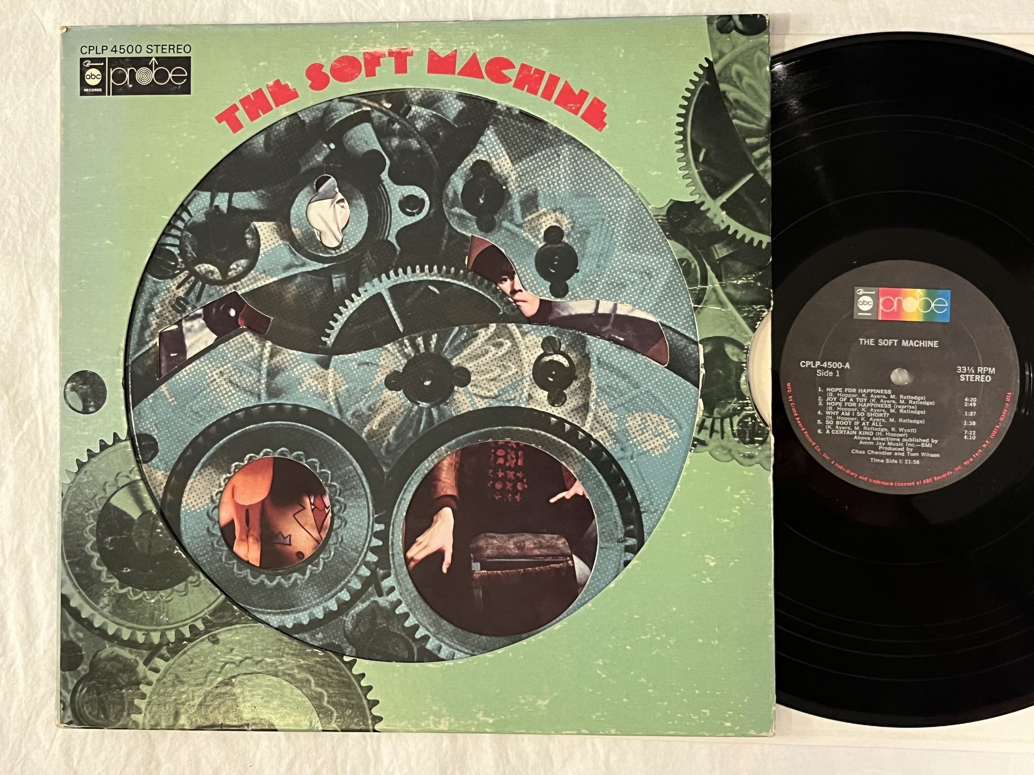 Omslagsbild för skivan THE SOFT MACHINE s/t LP -68 US PROBE CPLP 4500 ** PSYCH / PROG **
