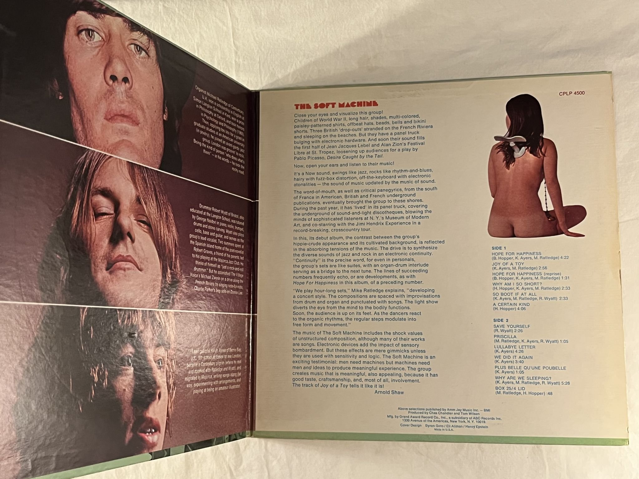 Omslagsbild för skivan THE SOFT MACHINE s/t LP -68 US PROBE CPLP 4500 ** PSYCH / PROG **