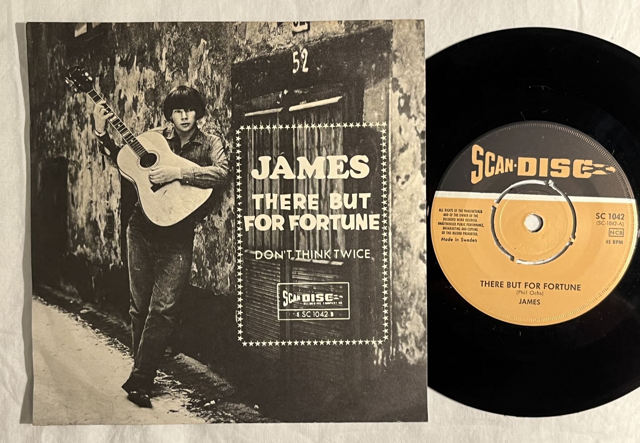 Omslagsbild för skivan JAMES There But For Fortune 7" -66 Swe SCAN-DISC SC 1042