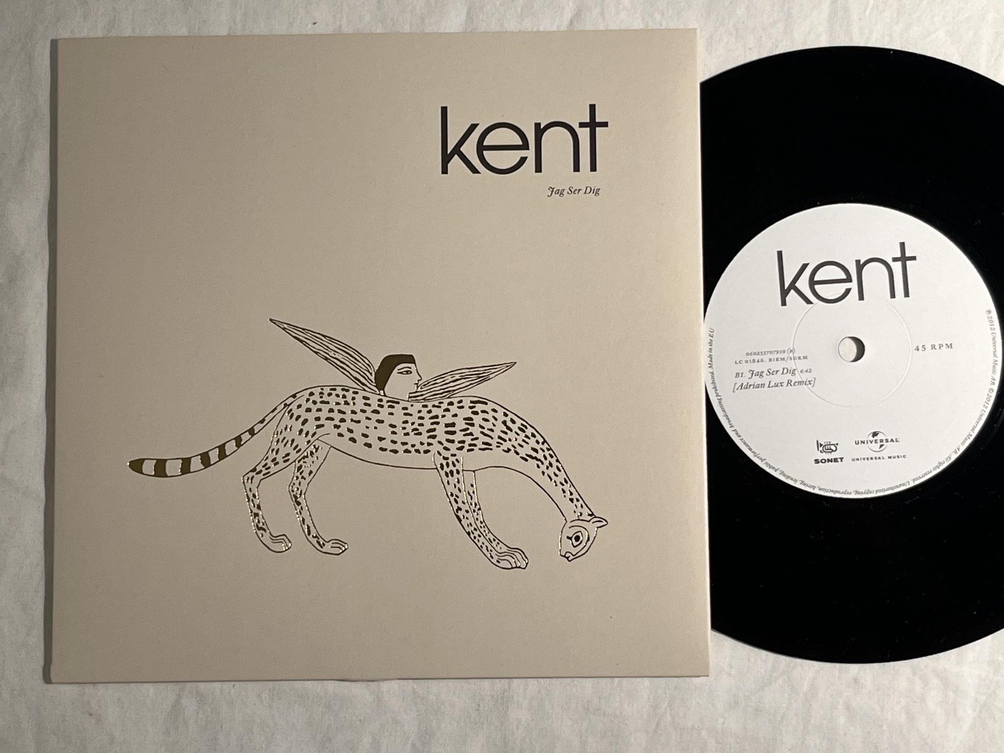 Omslagsbild för skivan KENT jag ser dig 7" Swe 2012 Sonet – 060253707910