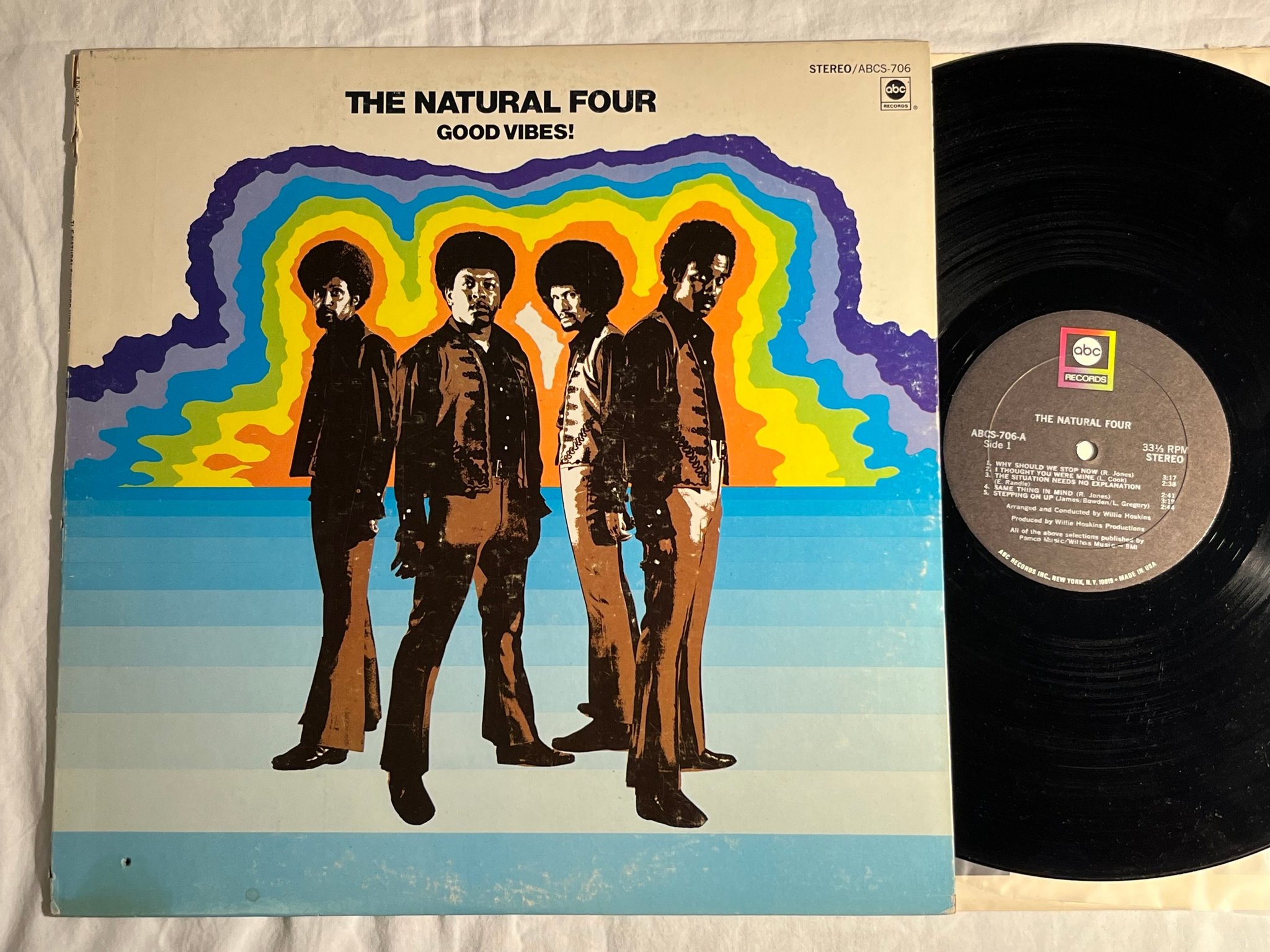 Omslagsbild för skivan THE NATURAL FOUR good vibes! LP -70 US ABC ABCS-706 *** VERY RARE SOUL ***